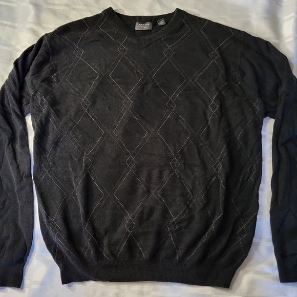 ARROW MENS SWEATER CASUAL FORMAL WEAR SIZE LARGE DIAMOND PATTERN - Picture 2 of 13